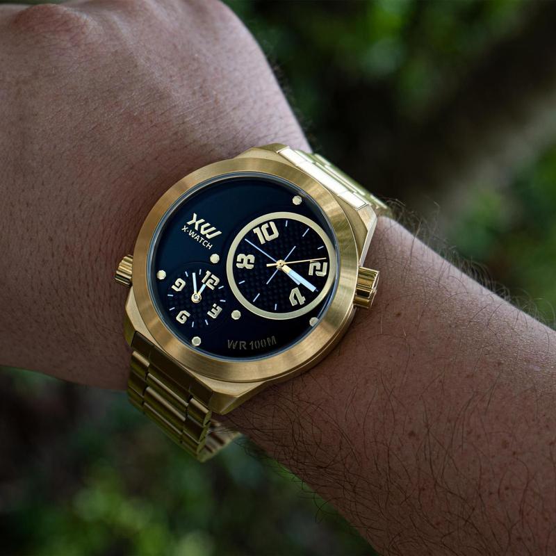 Relogio Masculino XWatch Analogico Aço Inoxidavel Original Dourado